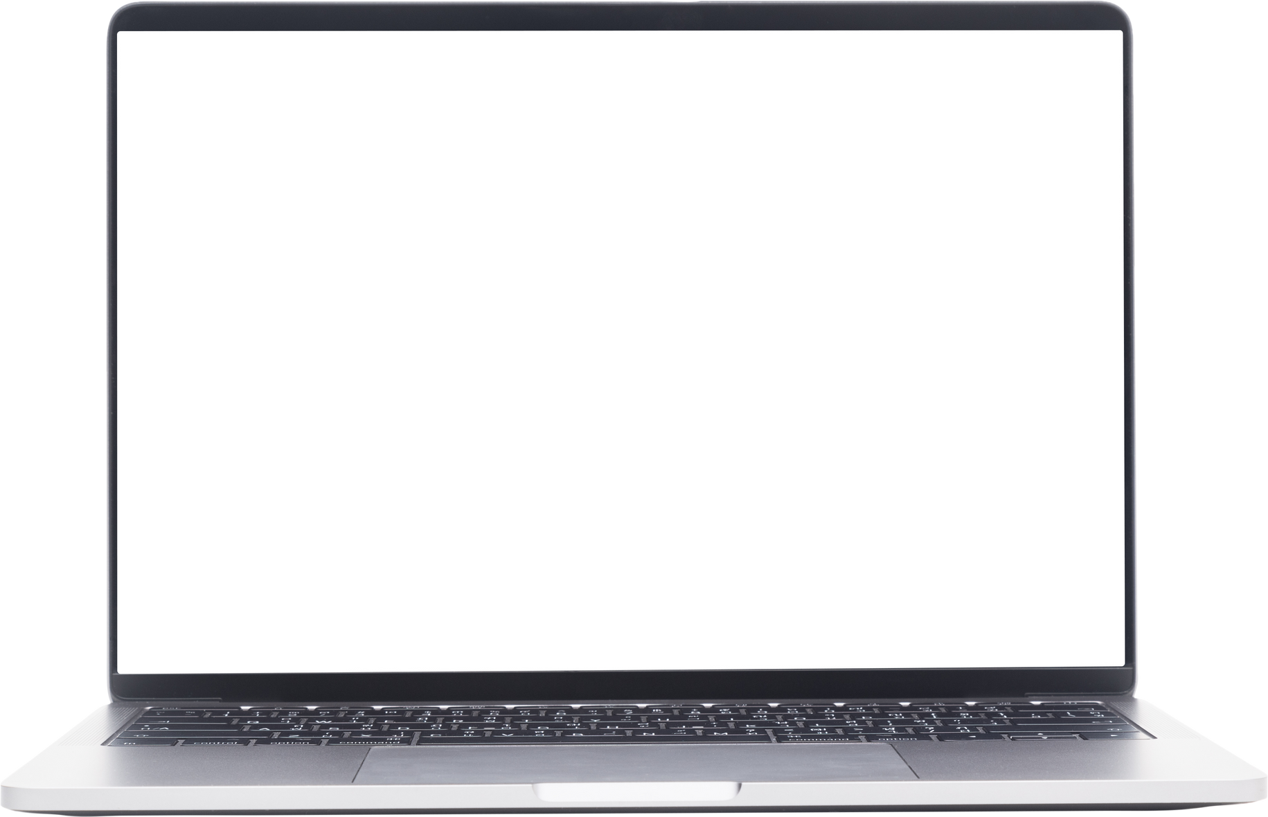 Laptop with Blank Screen Mockup Cutout