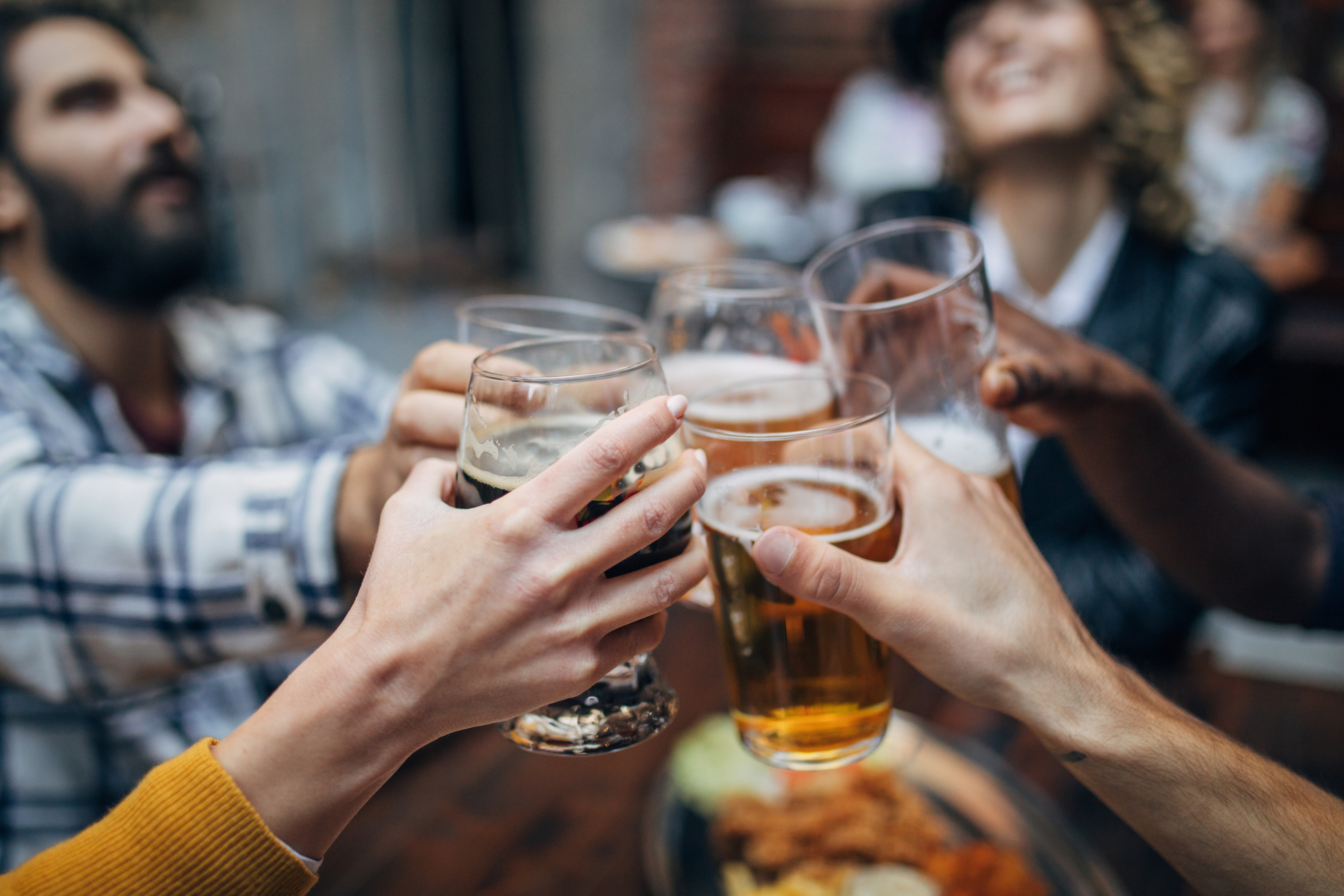 Friends drinking beer